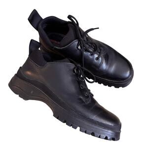 Vtg PRADA AW1999 Brixxen Track Derby Leather Shoes Low Boots